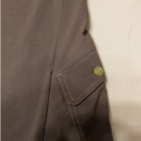 Athletha Adventure Pants Womens 30 x 32 Brown Multiple Pockets Boot Cut - EUC - Picture 13 of 16